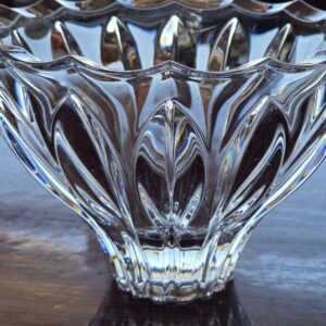 Vintage Rogaska Slovenia "Blossom" 24% lead crystal centerpiece bowl